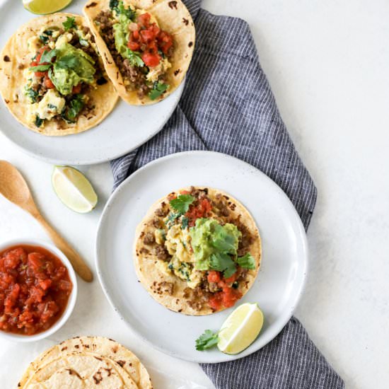 Breakfast Tacos with Spinach, Egg a - Recipe photo by farmflavor