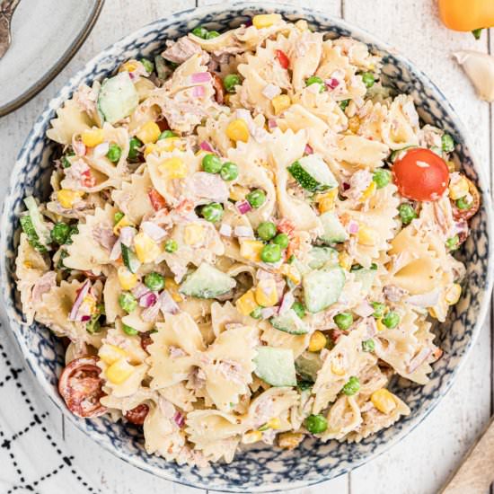 Tuna Pasta Salad - Recipe photo by thecaglediaries