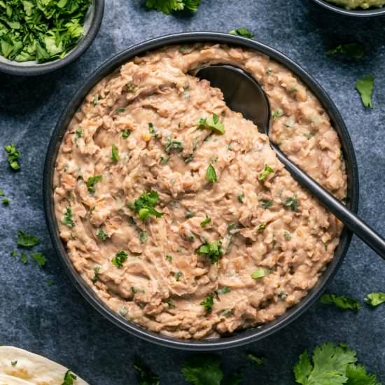 Vegan Refried Beans - Recipe photo by lovingitvegan