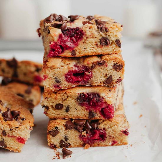 Raspberry Blondies - Recipe photo by alpineella