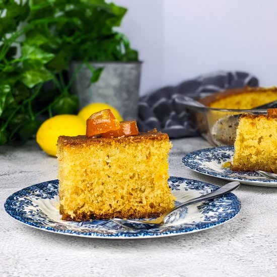 Greek Semolina Flour Cake - Recipe photo by mamazilla
