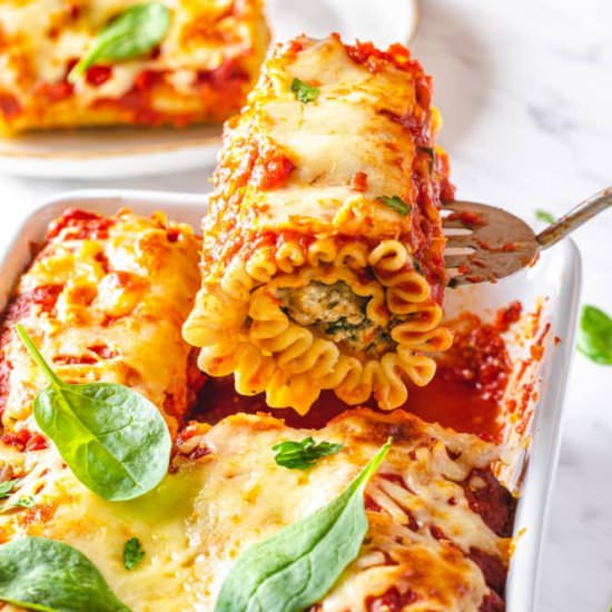 Lasagna Rolls with Spinach - Recipe photo by allweeat