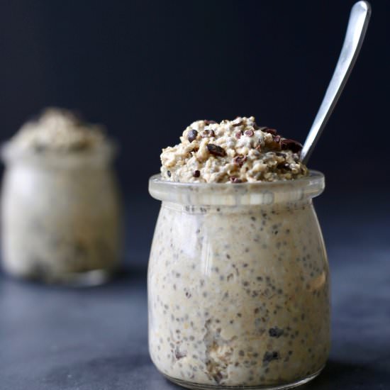 Healthy Cookie Dough Overnight Oats - Recipe photo by theconscientiouseater