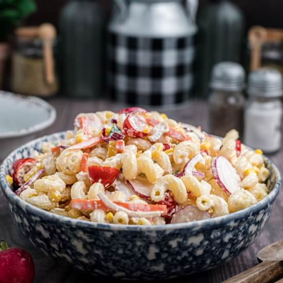 Late Summer Pasta Salad - Recipe photo by thecaglediaries
