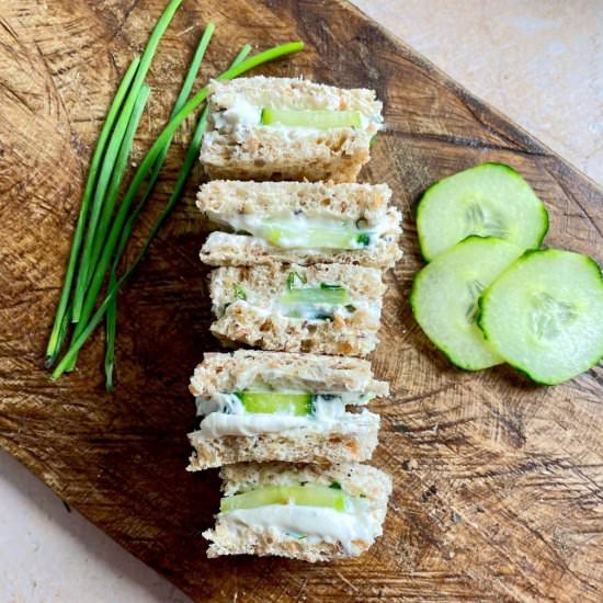 Vegan Cucumber Sandwiches - Recipe photo by serenetrail
