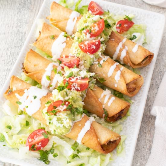 Cheesy Chicken Taquitos - Recipe photo by For the Love of Cooking