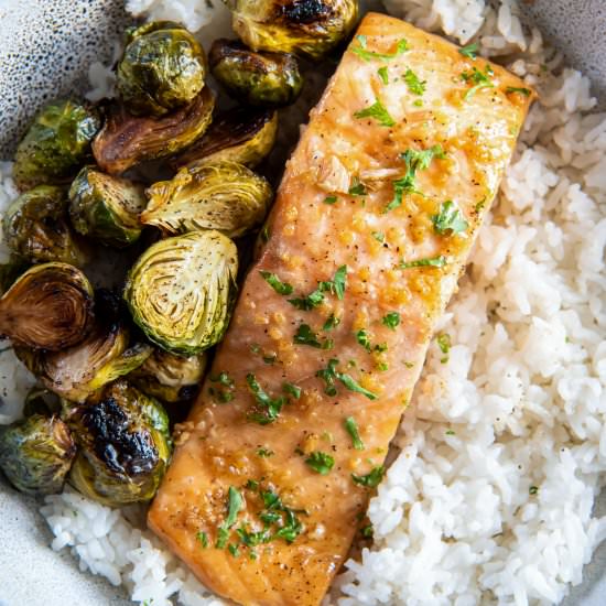 Roasted Salmon with Maple Glaze - Recipe photo by Valeries Kitchen