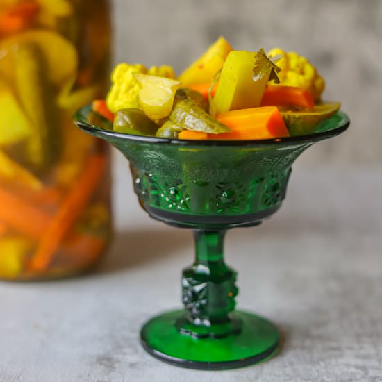 Torshi (Assyrian Pickled Vegetables - Recipe photo by HIldaskitchenblog