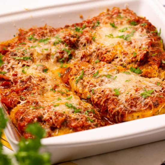 Keto Chicken Parmesan - Recipe photo by littlebitrecipes