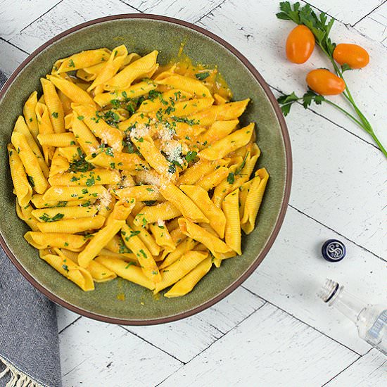 Orange Pepper & Grape Tomato Pasta - Recipe photo by agourmetfoodblog