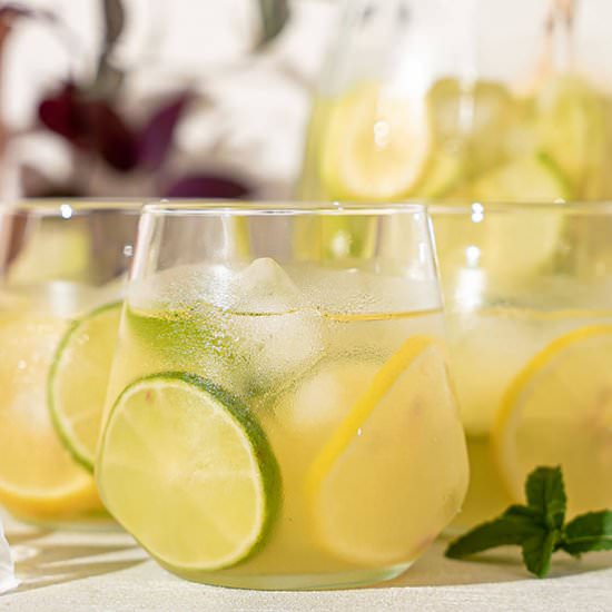 Virgin Apple-Melon Sangria - Recipe photo by wellnesssleuth