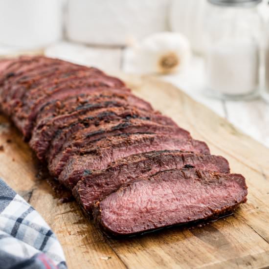 Smoked Venison Backstrap - Recipe photo by thecaglediaries