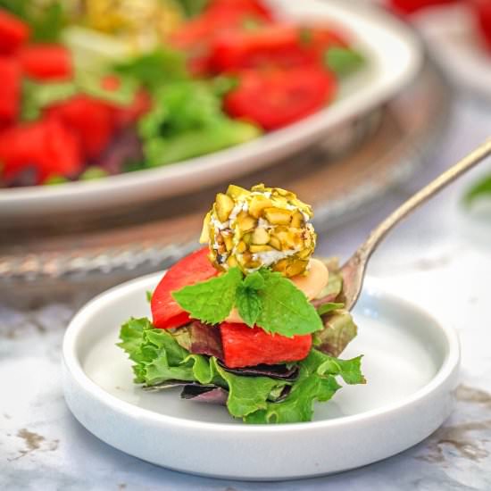 Watermelon Mint Salad - Recipe photo by Thyme of Season