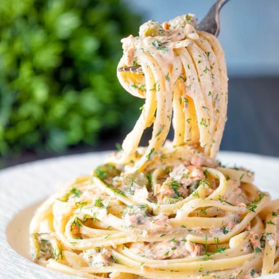 Canned Salmon Pasta - Recipe photo by Brian Jones