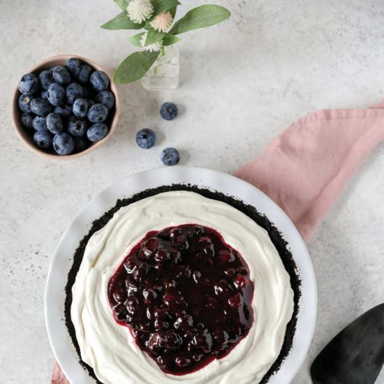 Blueberry Key Lime Pie - Recipe photo by farmflavor