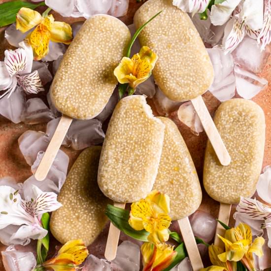 Pineapple Coconut Chia Popsicles - Recipe photo by Healthy Little Vittles