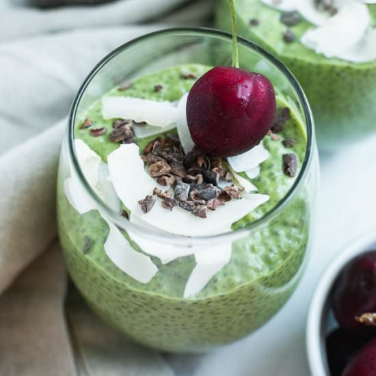 Matcha Chia Pudding - Recipe photo by sticksscratchkitchen