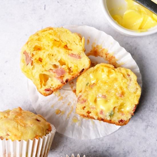 Ham and Cheese Muffins - Recipe photo by Jaja Bakes