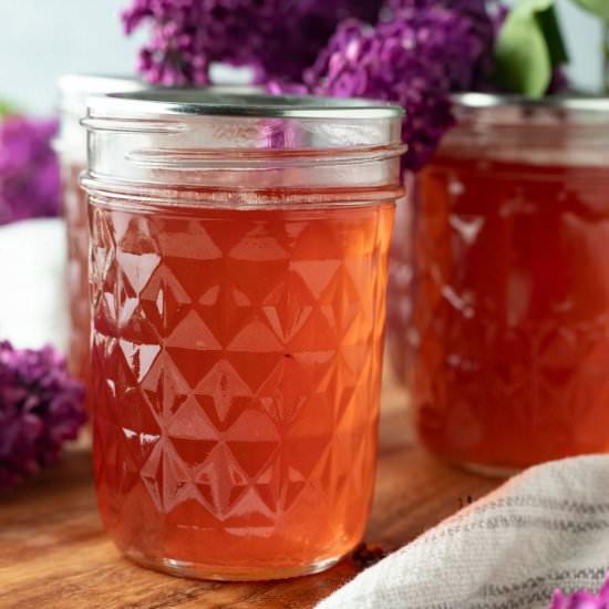 Lilac Jelly - Recipe photo by BinkysCulinaryCarnival