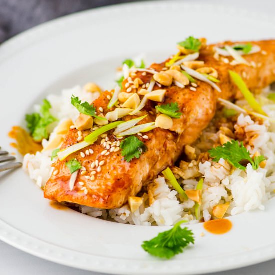 Asian Glazed Salmon - Recipe photo by garlic and zest