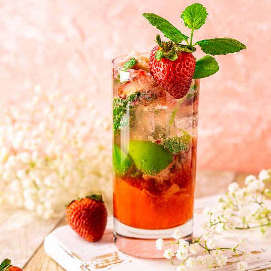 Strawberry Mojito - Recipe photo by Burrata and Bubbles