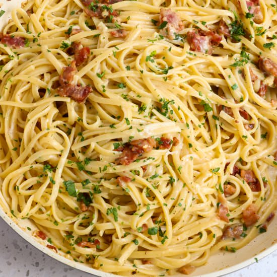 Pasta Carbonara - Recipe photo by Small Town Woman