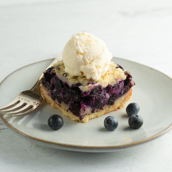 Blueberry Cobbler Squares! - Recipe photo by Framed Cooks