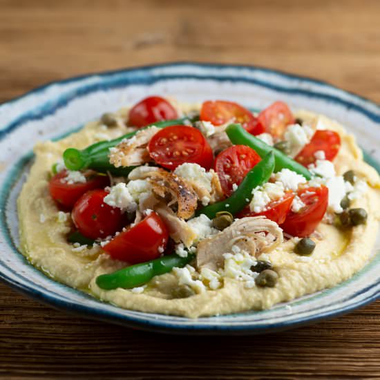Chicken Hummus Bowls! - Recipe photo by Framed Cooks