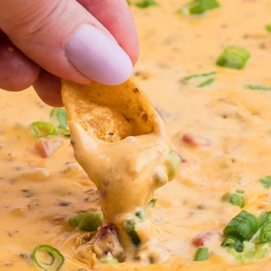 Smoked Queso Dip - Recipe photo by thecaglediaries