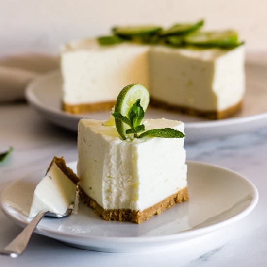 Mojito Cheesecake (No Bake) - Recipe photo by PastryWishes