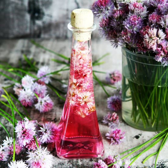 Chive Blossom Vinegar - Recipe photo by angiesrecipes