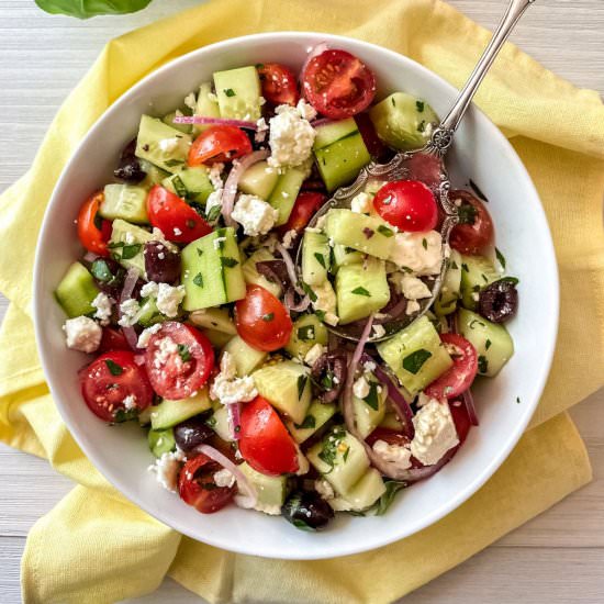 Mediterranean Cucumber Tomato Salad - Recipe photo by SugarandSnapPeas