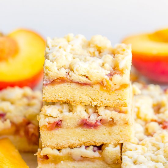 Fresh Peach Bars - Recipe photo by Kathryns.kitchen.blog