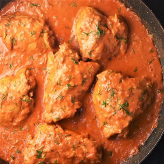 Hungarian Chicken Paprikash - Recipe photo by everydayhealthyrecipes
