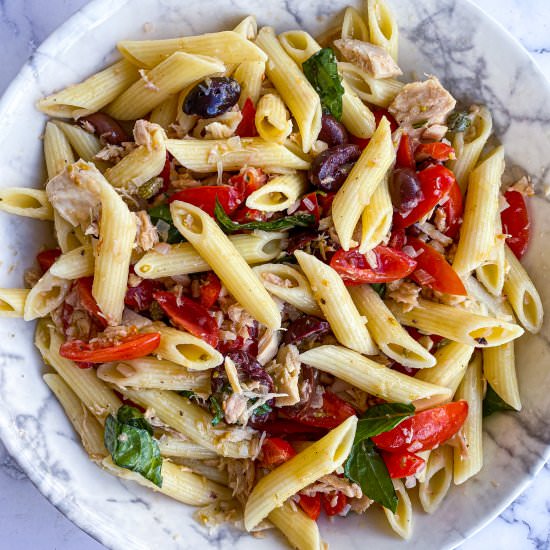 Tuna Pasta Salad (No Mayo!) - Recipe photo by TastefullyGrace