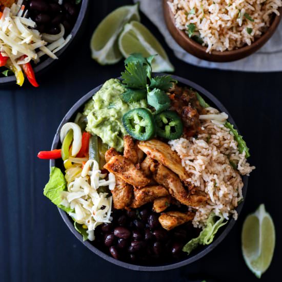 Chicken Fajita Bowls - Recipe photo by farmflavor
