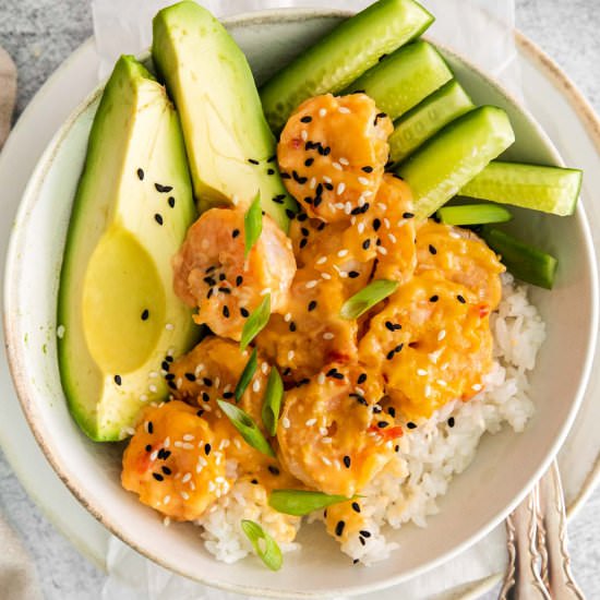 Bang Bang Shrimp Bowls - Recipe photo by ToSimplyInspire
