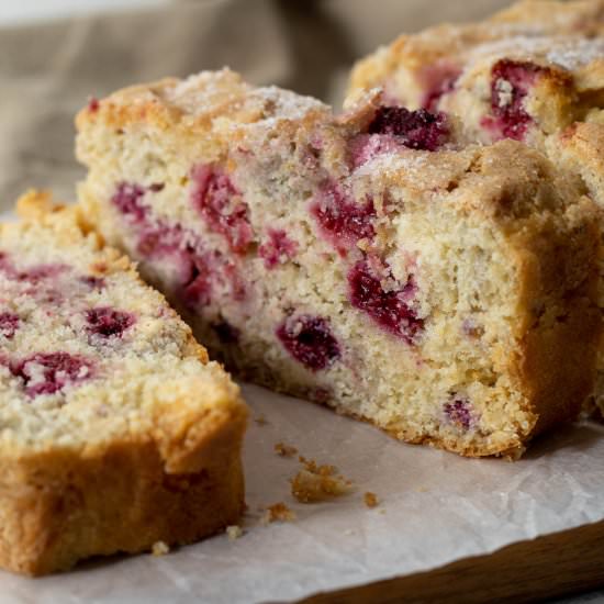 Raspberry and White Chocolate Loaf - Recipe photo by saltyginger