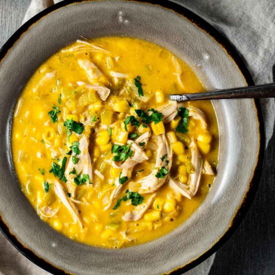 Sweet Corn & Chicken Soup - Recipe photo by Went Here 8 This