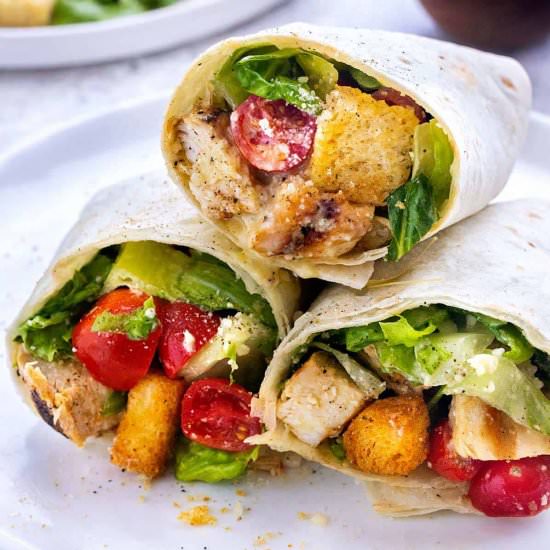 Chicken Caesar Wrap - Recipe photo by Jessica Gavin