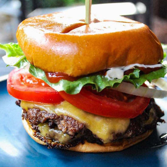 The Best Blackstone Smash Burgers - Recipe photo by AmeesSavoryDish