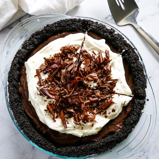 No Bake Chocolate Pie - Recipe photo by gastronotherapy