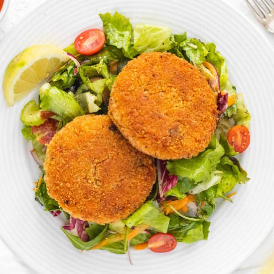 Risotto Cakes (leftover risotto) - Recipe photo by theplantbasedschool