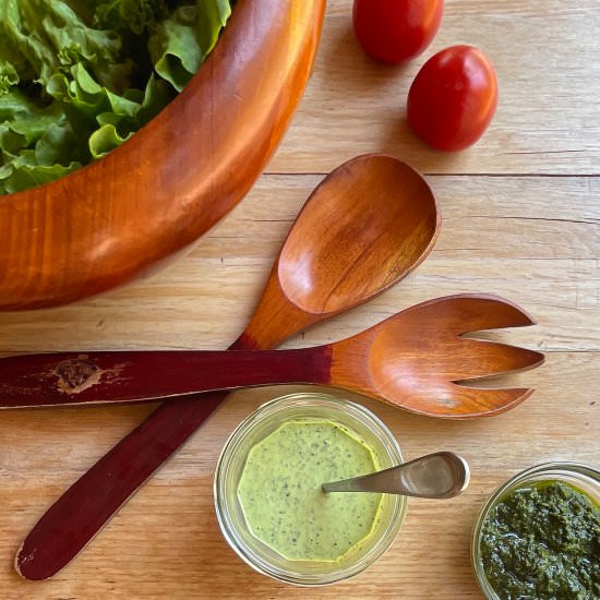 Creamy Pesto Dressing - Recipe photo by uglyducklingbakery