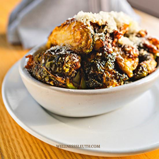 Roasted Garlic Brussel Sprouts w Pa - Recipe photo by wellnesssleuth