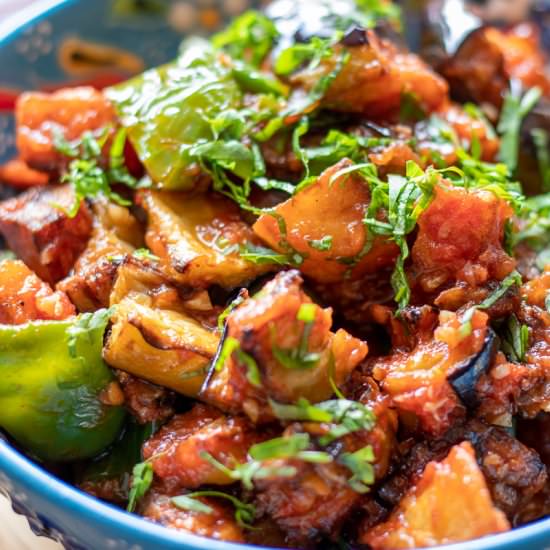 Saksuka – Turkish Eggplant Meze - Recipe photo by Cooking Gorgeous