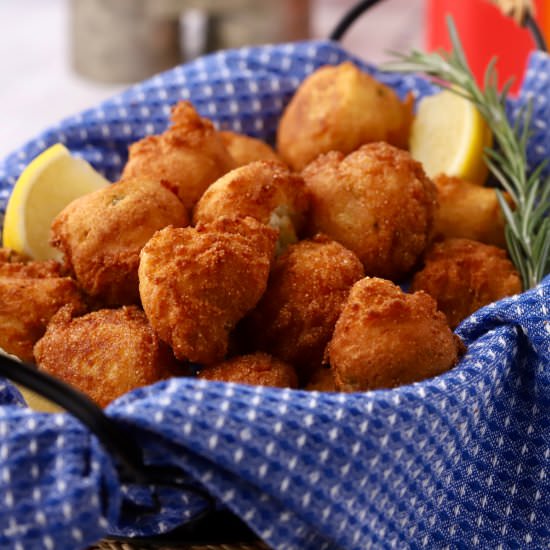 Homemade Southern Hush Puppies - Recipe photo by Grits and Pinecones