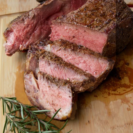 Reverse Seared Ribeye - Recipe photo by Flipped-Out Food