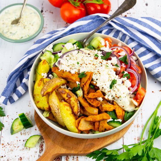 Greek Bowl - Recipe photo by vegan heaven