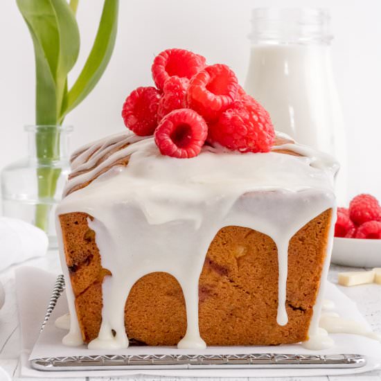 Raspberry and White Chocolate Loaf - Recipe photo by mapleandthyme